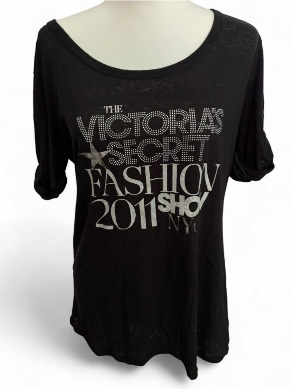 Victoria's Secret Fashion Show 2011 Silver Glitter Top Sz S
